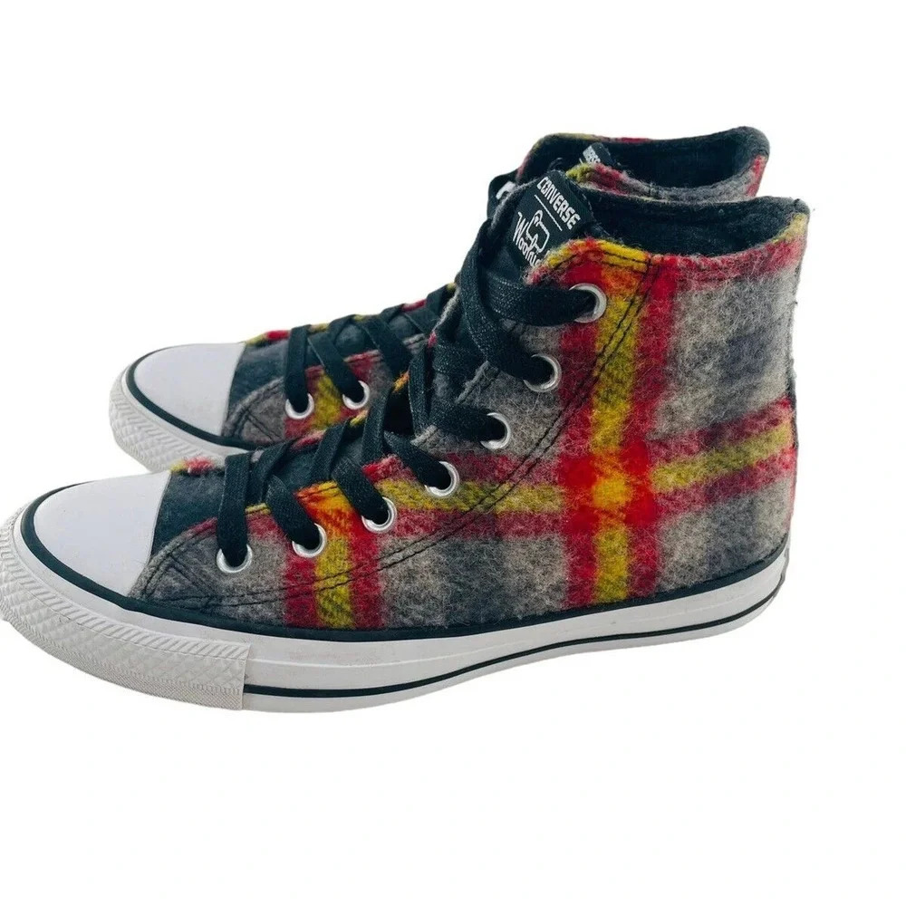 Converse X Woolrich Hi-Top Sneakers Chuck Taylor All Star Wool Size M 4.5 W 6.5